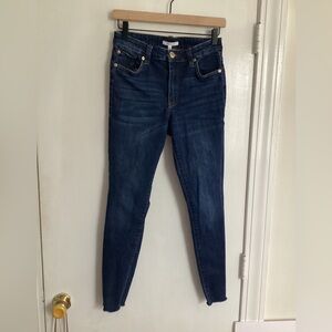 STS Blue Ellie High Rise Ankle, darker wash, raw hems, Size 26
